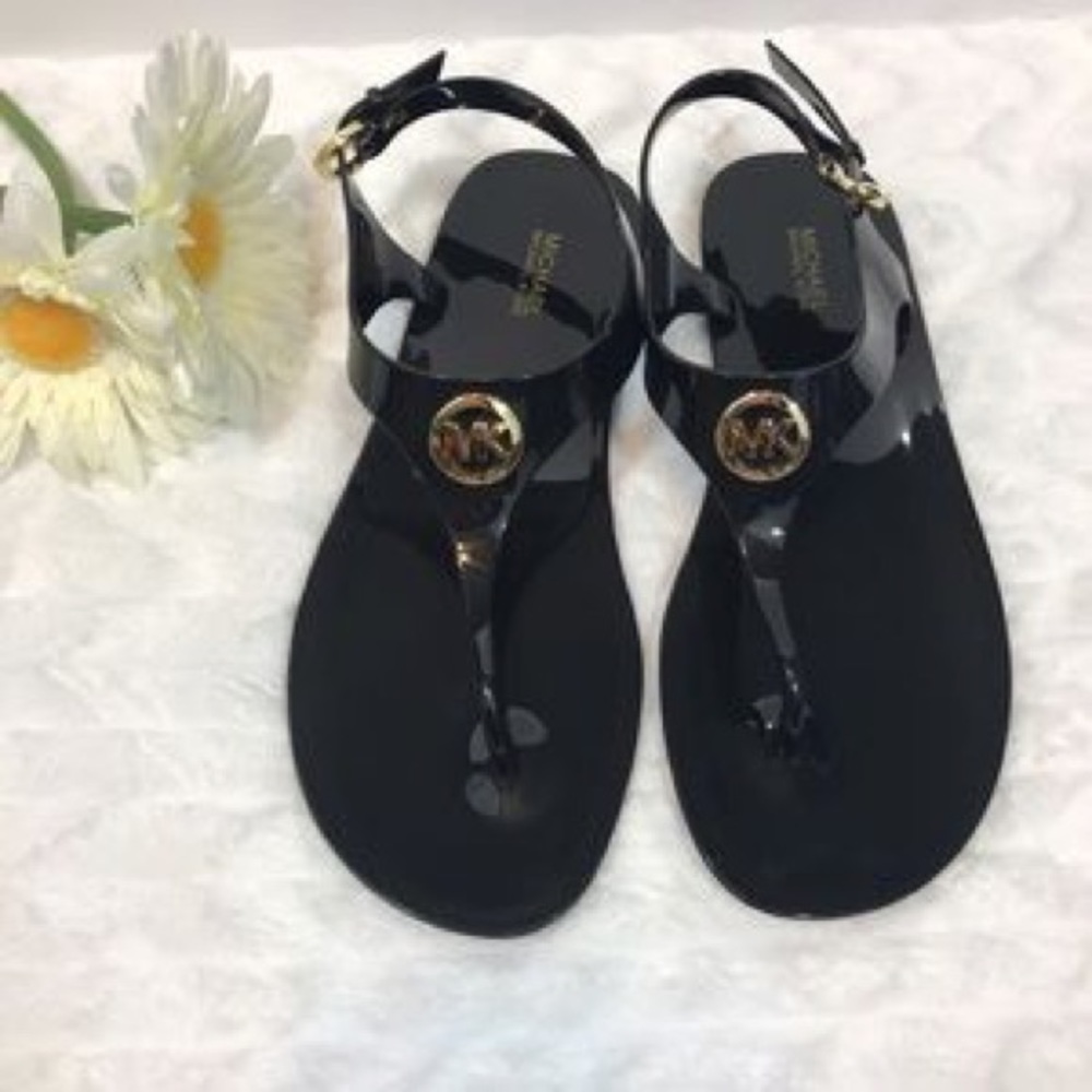 Michael Kors jelly black sandals size 10